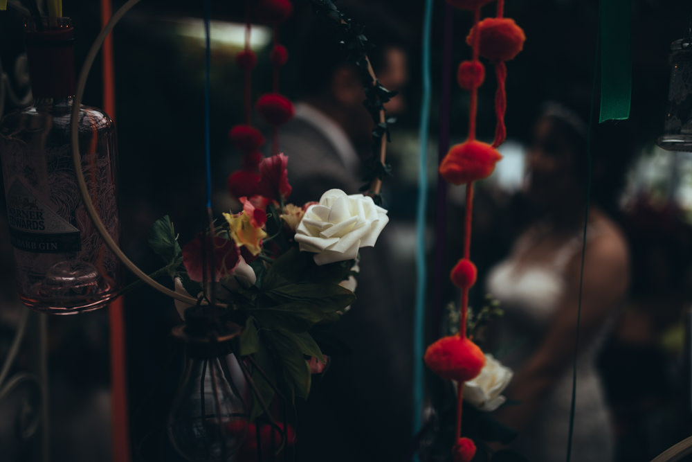 Hanging Flowers Decor Backdrop Ceremony Old Barn Wedding Joshua Rhys Photography