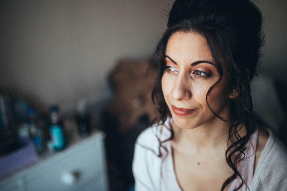 Bride Bridal Make Up Old Barn Wedding Joshua Rhys Photography