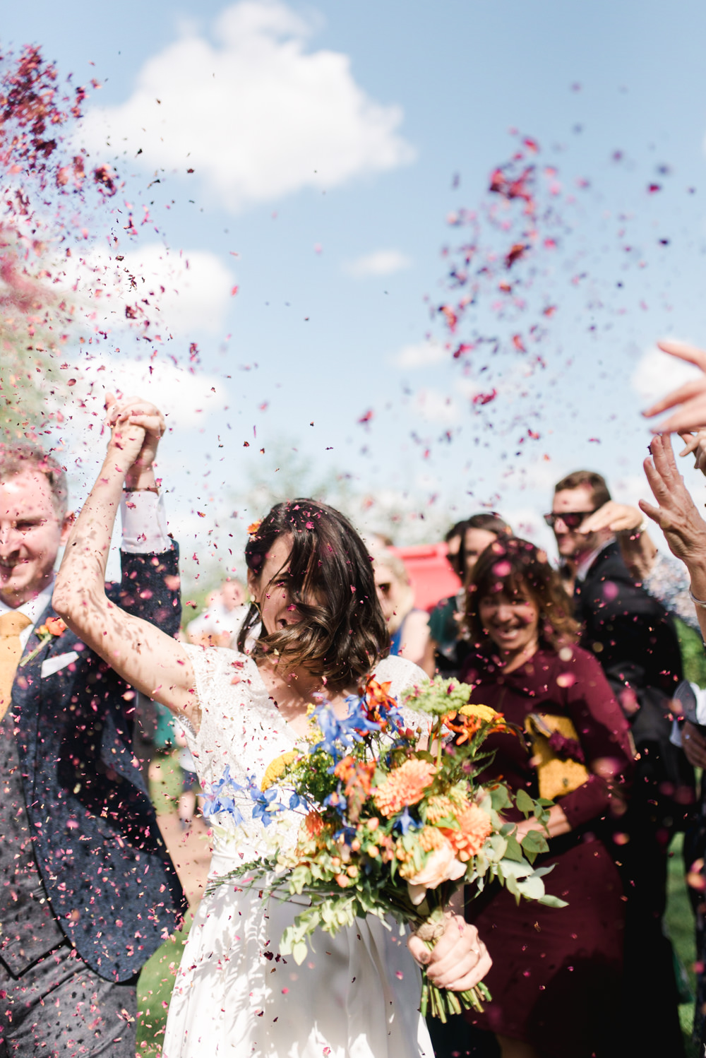 Confetti Throw Perch Inn Wedding Captured By Katrina