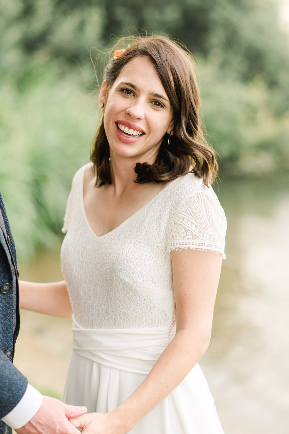 Bride Bridal Hair Make Up Waves Style Perch Inn Wedding Captured By Katrina