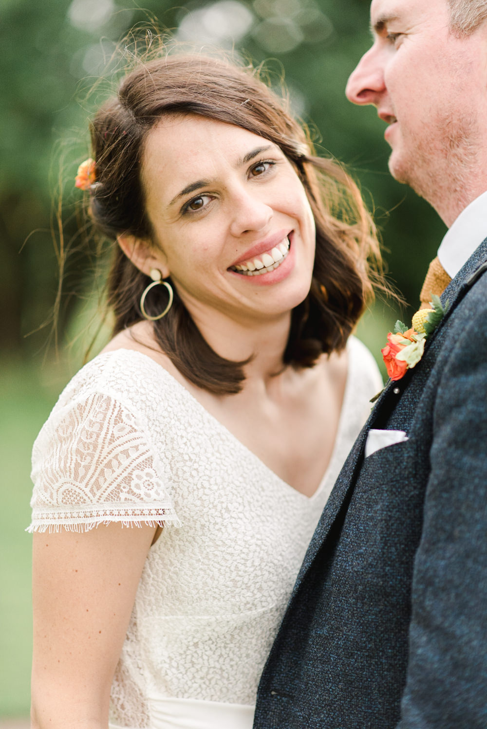 Bride Bridal Hair Make Up Waves Style Earrings Perch Inn Wedding Captured By Katrina