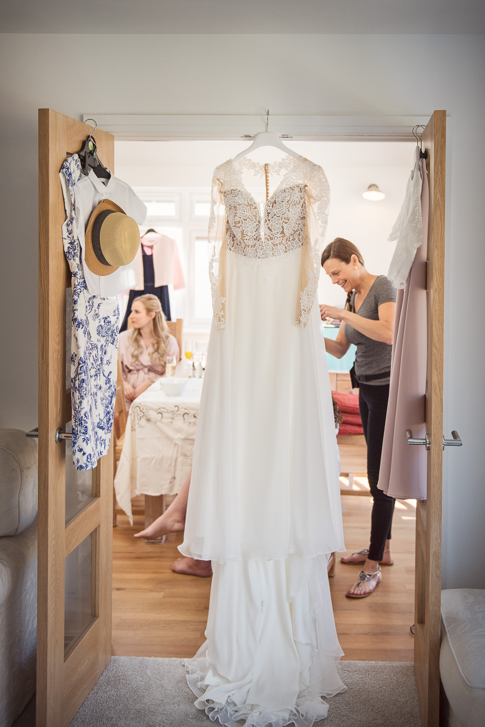 Dress Gown Bride Bridal Long Sleeves Lillian West Illusion Lace Sopley Lake Wedding One Thousand Words