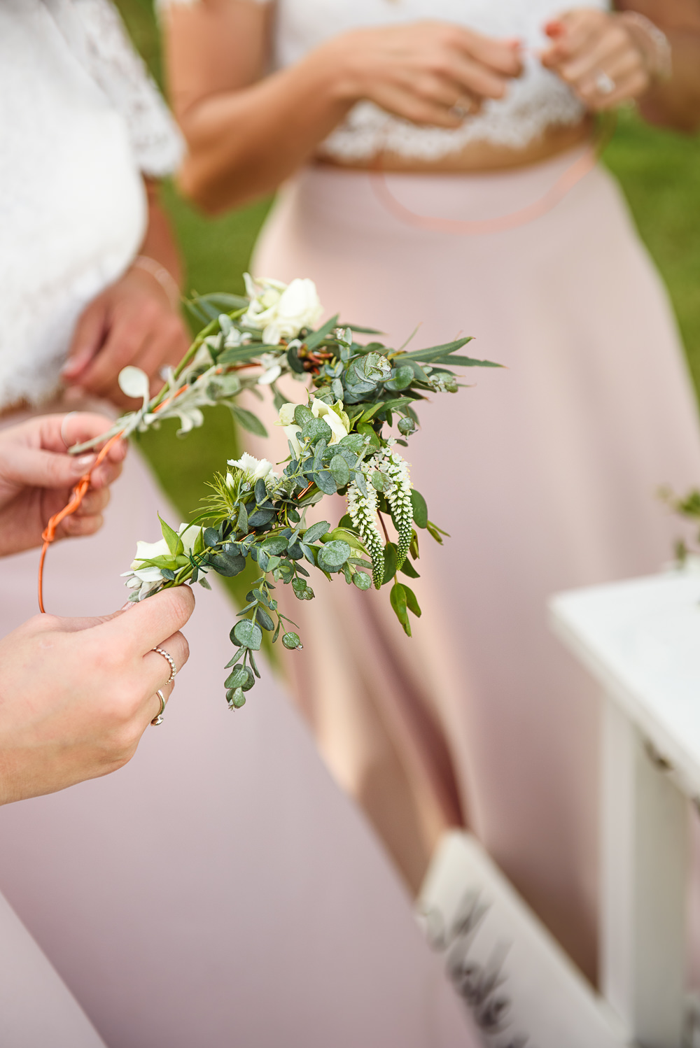Flower Crown Wreath Sopley Lake Wedding One Thousand Words
