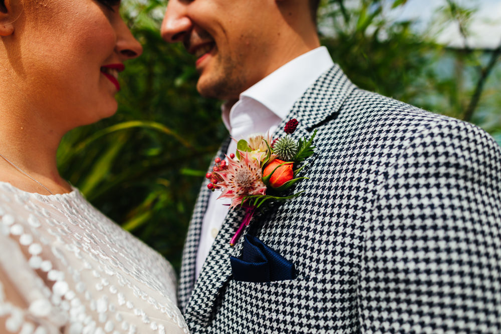Groom Buttonhole Flowers Tropical Wedding Inspiration Emily Little Photography