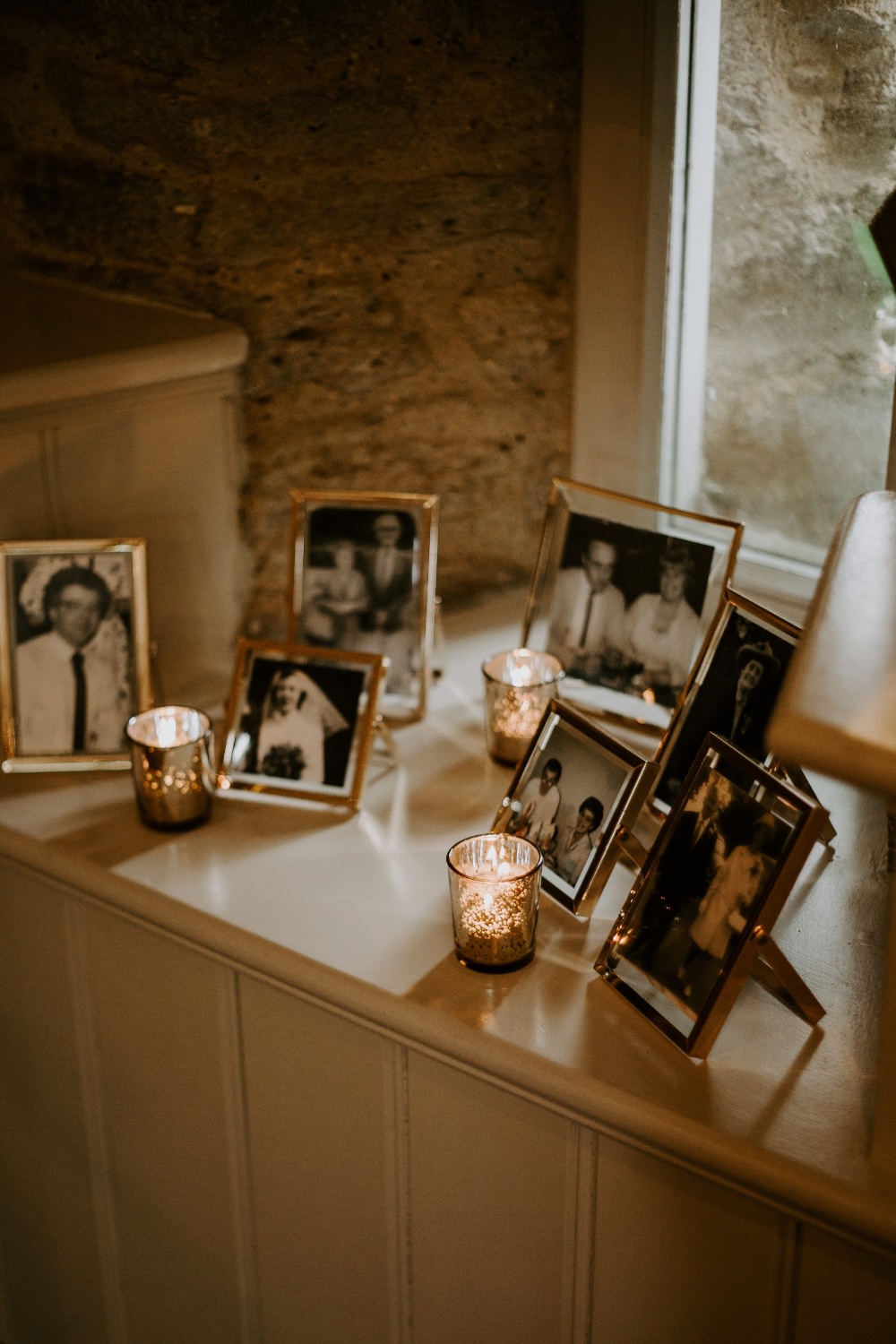Family Photos Photographs Table Candles Wick Farm Bath Wedding Siobhan Beales Photography