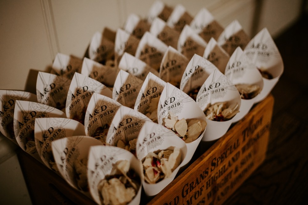 Confetti Cones Petals Box Wick Farm Bath Wedding Siobhan Beales Photography