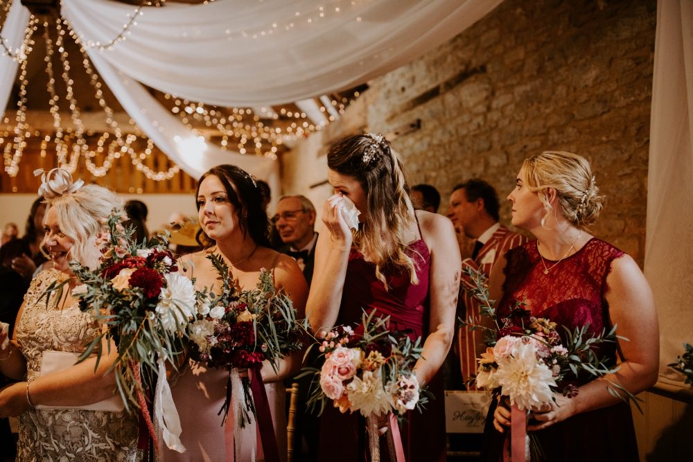 Bridesmaids Bridesmaid Dress Dresses Burgundy Pink Wick Farm Bath Wedding Siobhan Beales Photography