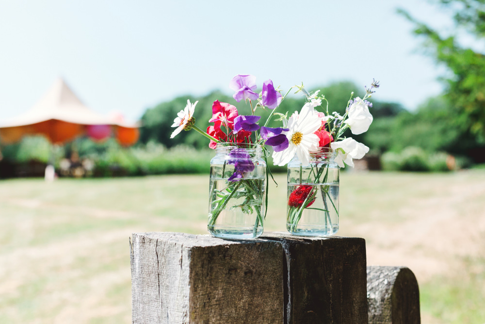 Jar Flowers Yew Tree Lakes Wedding Charlotte Hu Photography