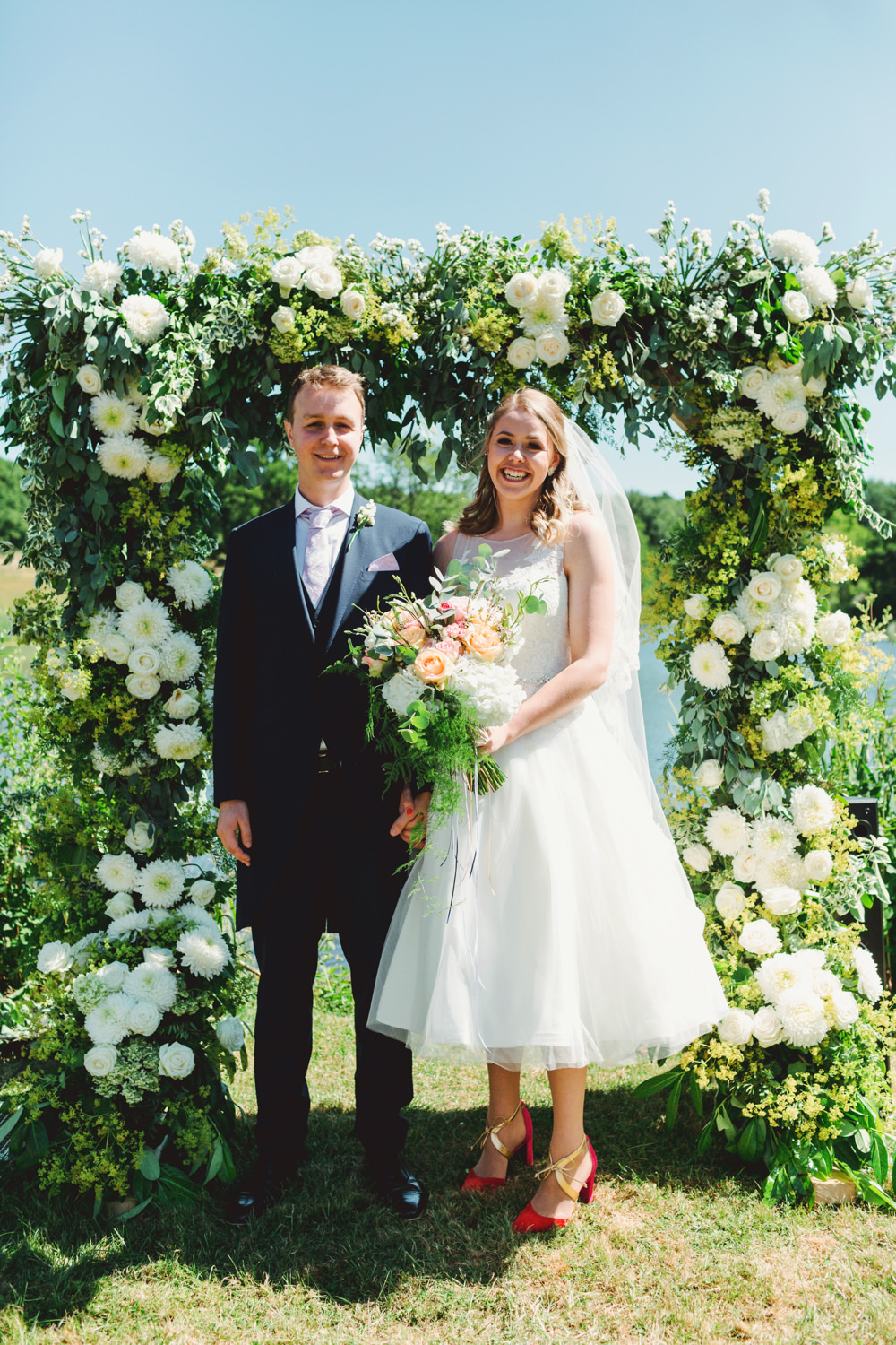 Flower Arch Backdrop Ceremony Yew Tree Lakes Wedding Charlotte Hu Photography