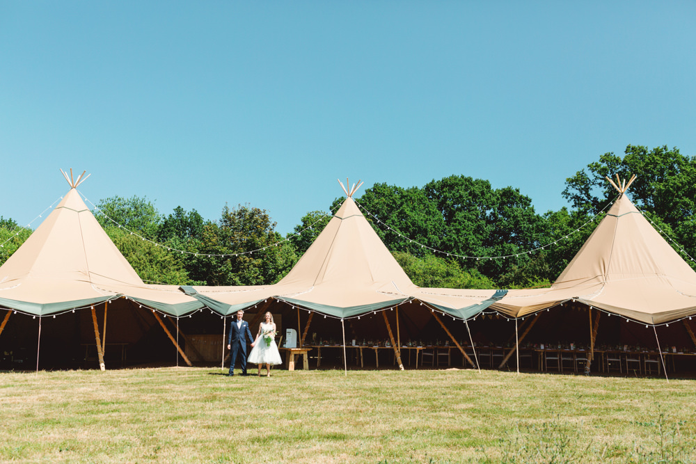 Tipi Open Side Reception Yew Tree Lakes Wedding Charlotte Hu Photography