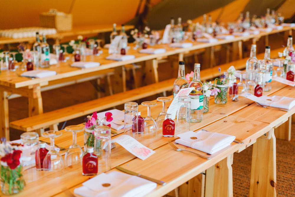 Long Tables Wooden Decor Tipi Yew Tree Lakes Wedding Charlotte Hu Photography