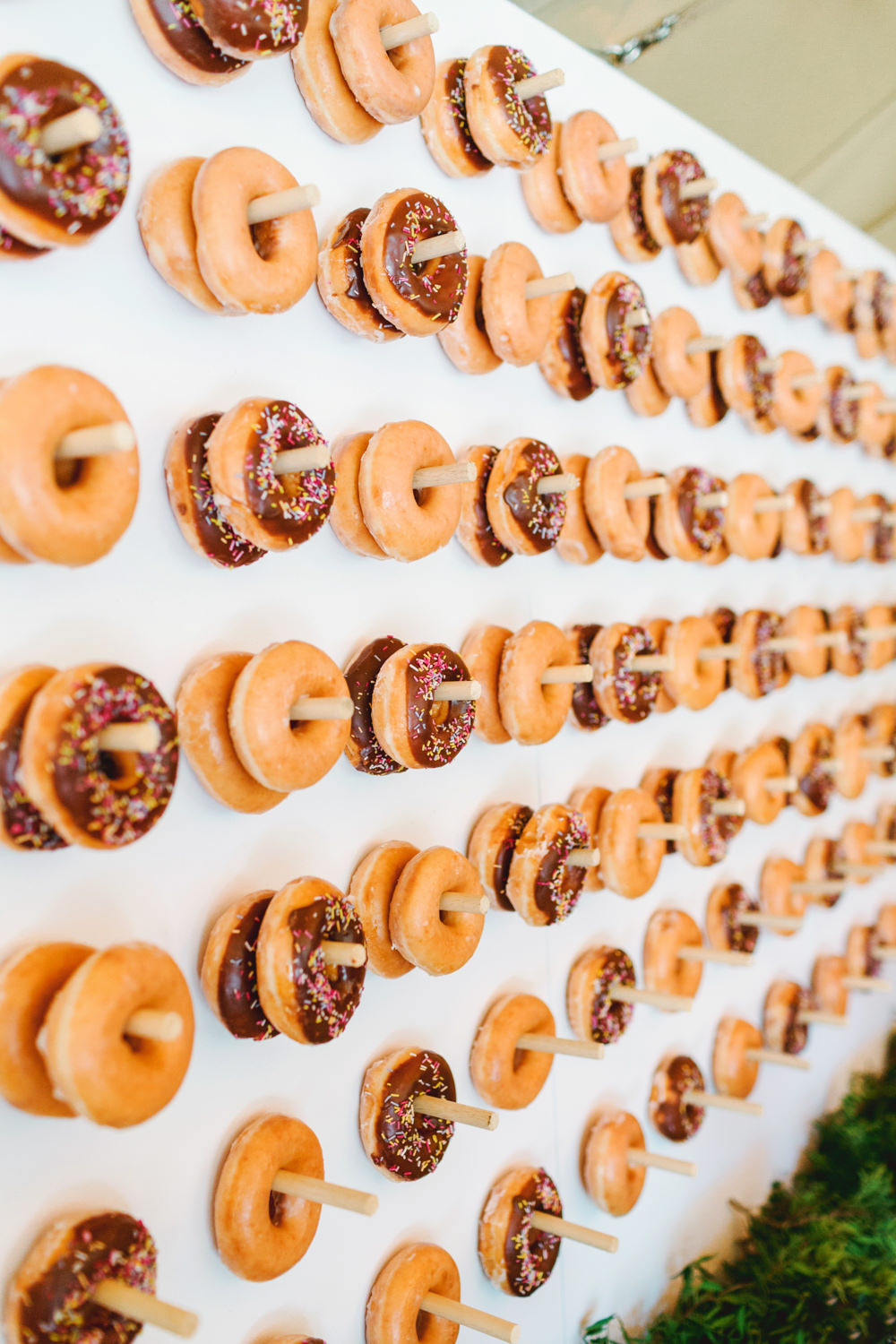 Donut Doughnut Wall Stand Yew Tree Lakes Wedding Charlotte Hu Photography