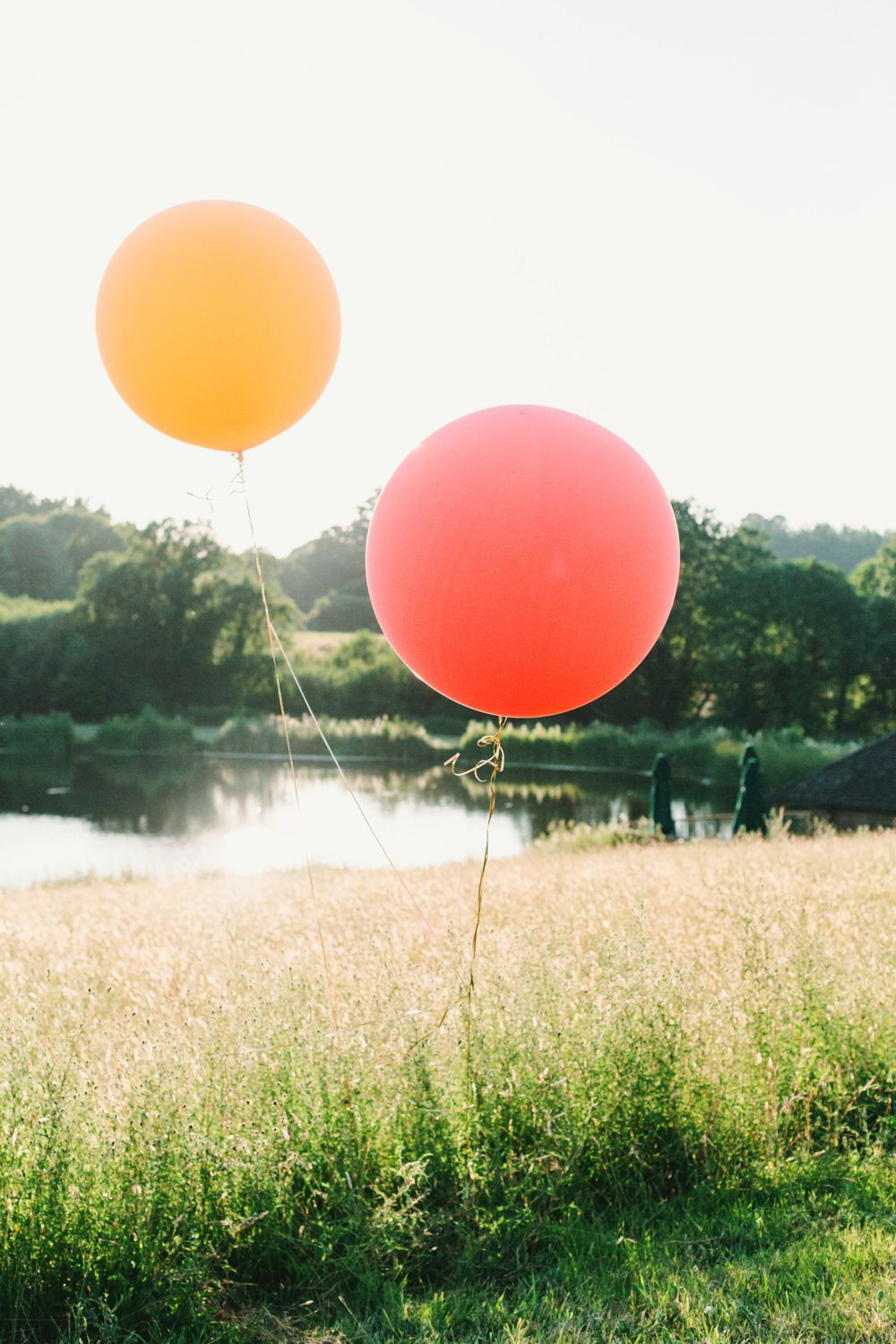 Giant Helium Balloons Yew Tree Lakes Wedding Charlotte Hu Photography