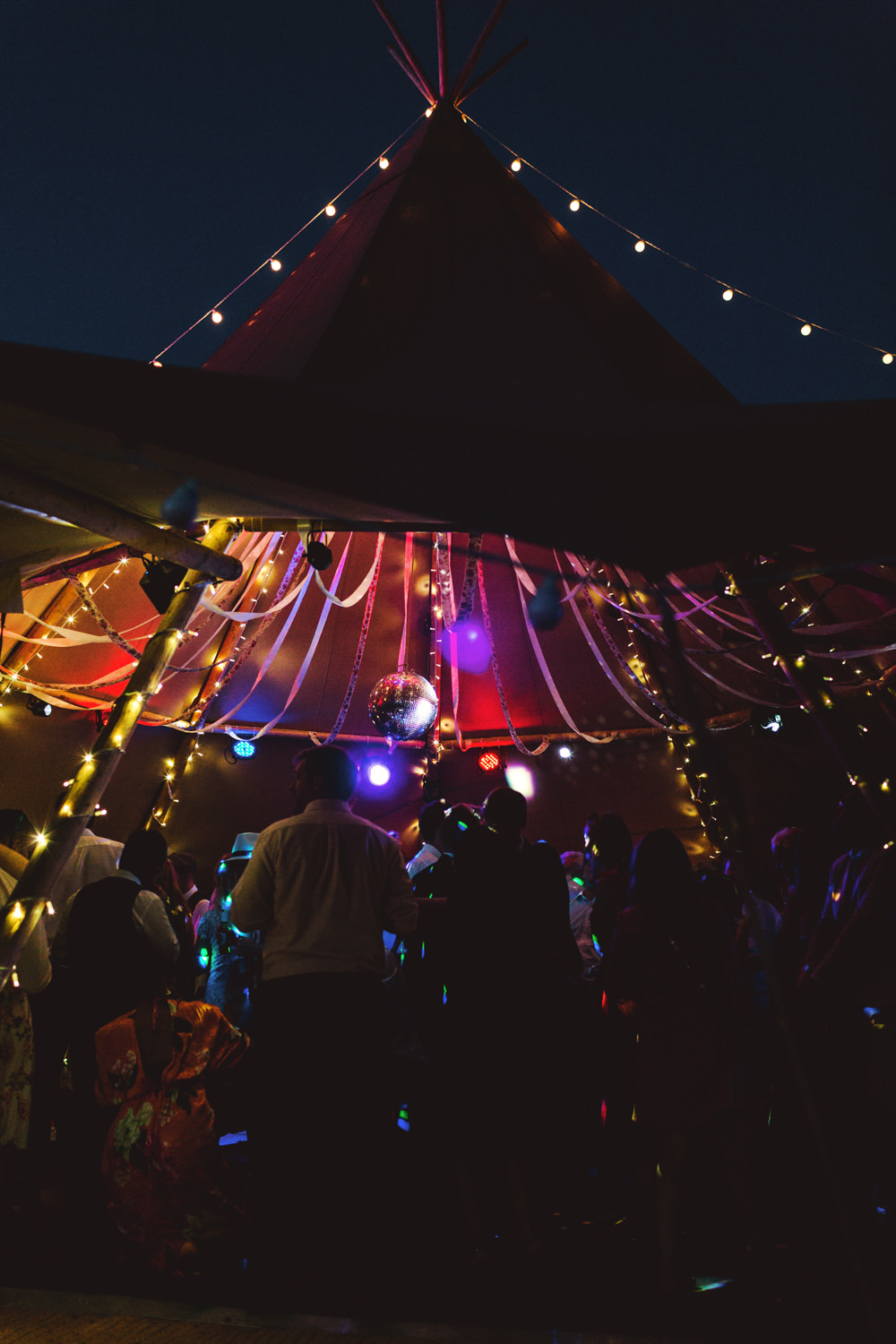 Tipi Open Side Reception Lights Lighting Yew Tree Lakes Wedding Charlotte Hu Photography