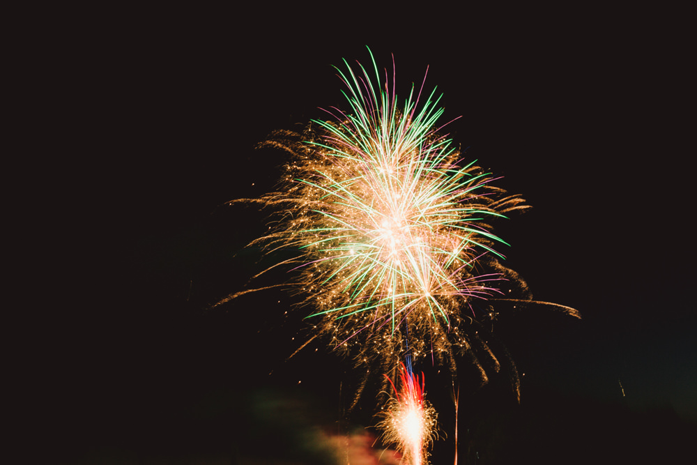 Fireworks Yew Tree Lakes Wedding Charlotte Hu Photography