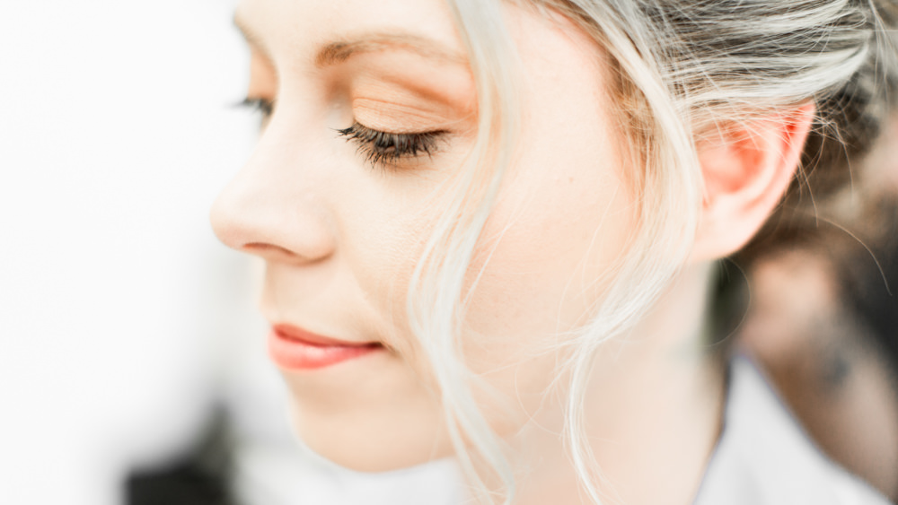 Bride Bridal Make Up Almonry Barn Wedding Kerry Bartlett Photography