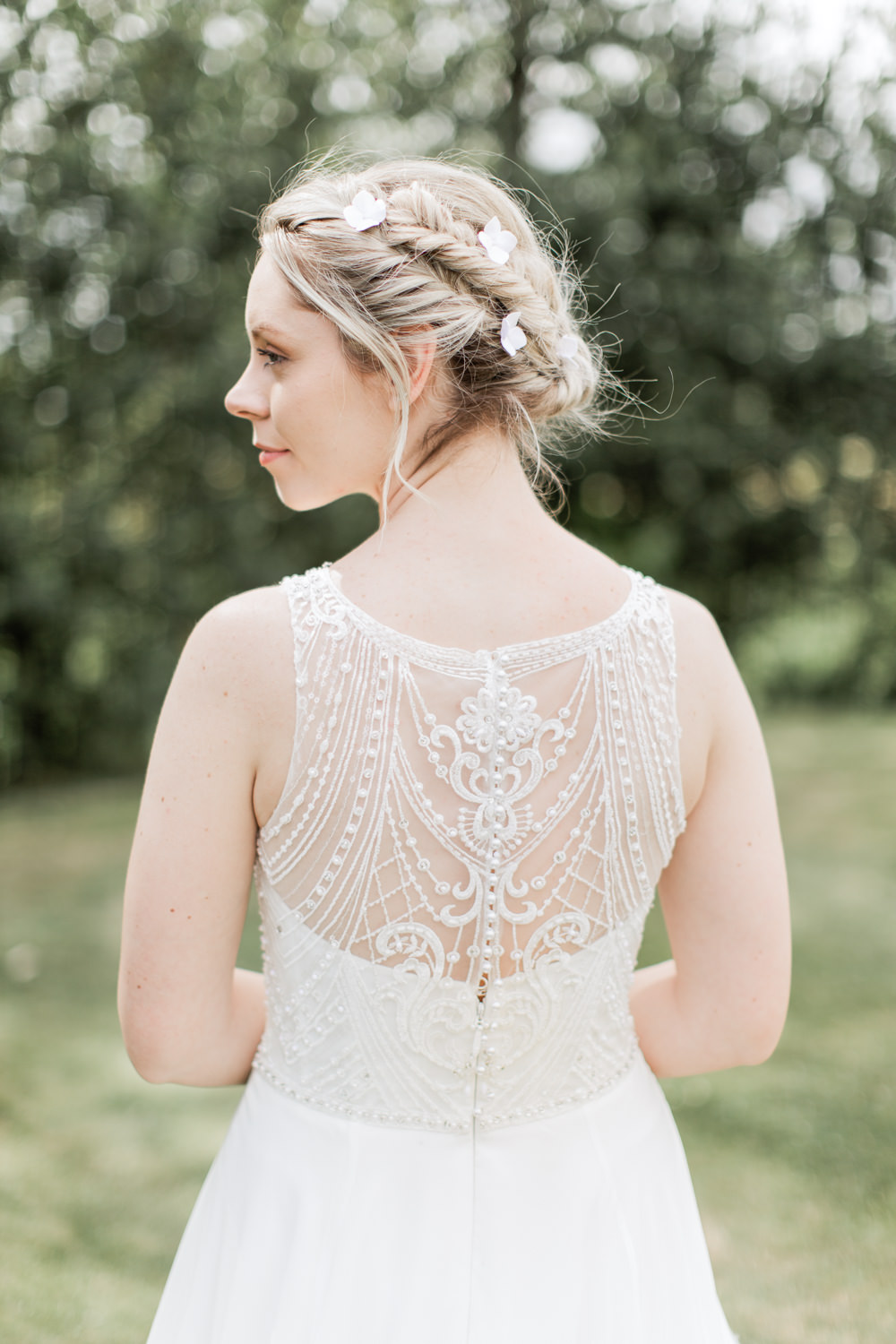 Bride Bridal Dress Gown Wtoo by Watters Beaded Sheer Back Almonry Barn Wedding Kerry Bartlett Photography