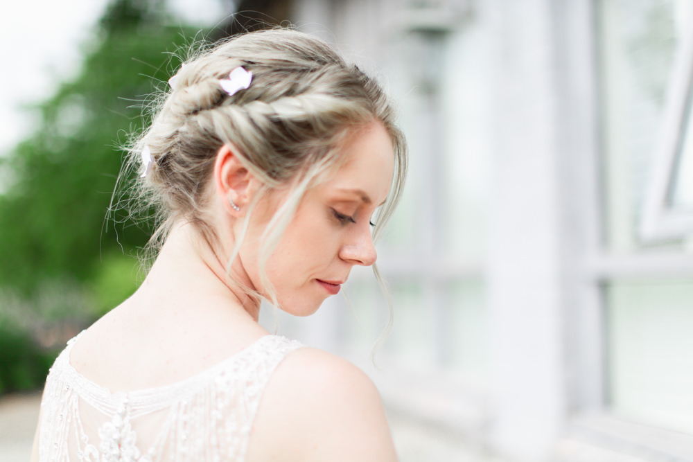 Bride Bridal Hair Style Up Do Braid Plait Almonry Barn Wedding Kerry Bartlett Photography