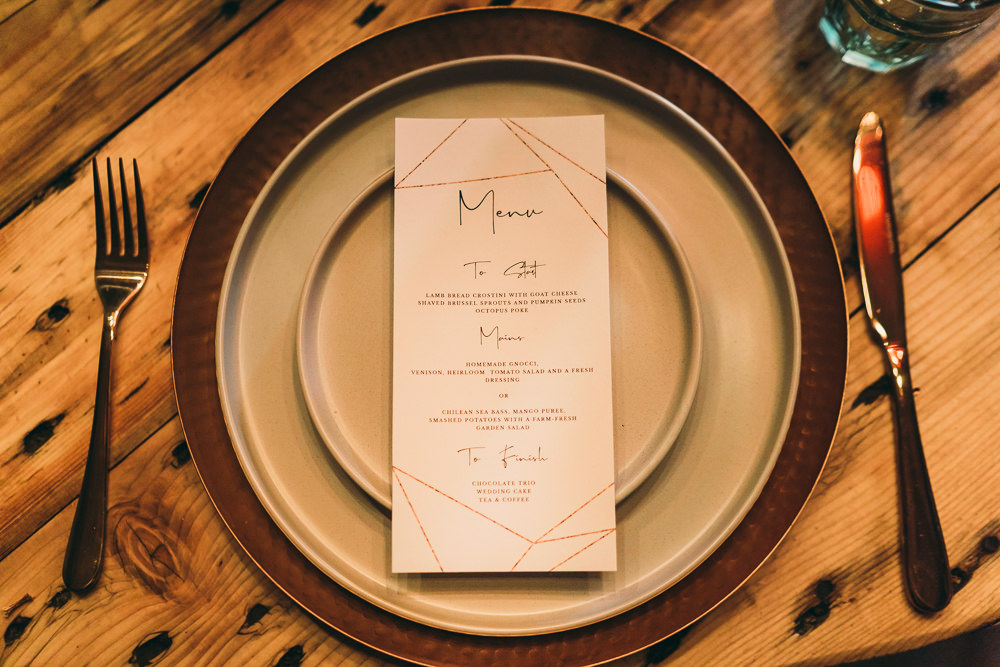 Menu Place Setting Balloon Wedding Ideas Leesha Williams Photography