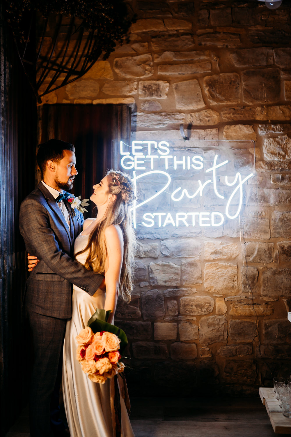 Neon Light Sign Signs Backdrop Balloon Wedding Ideas Leesha Williams Photography