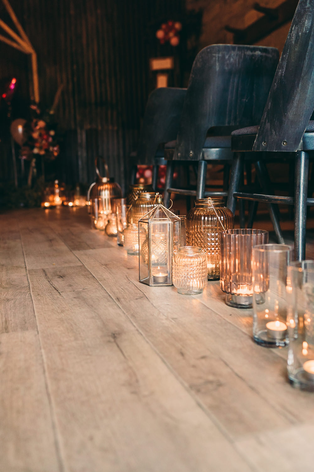 Aisle Ceremony Candles Balloon Wedding Ideas Leesha Williams Photography