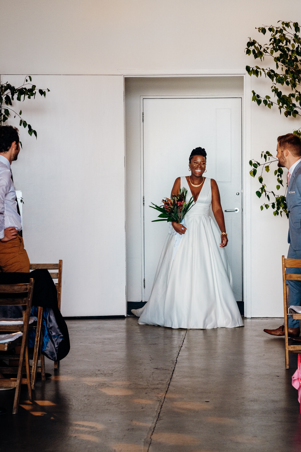 Bride Bridal Dress Gown David’s Bridal Plunge A Line Chainstore Wedding Marianne Chua Photography