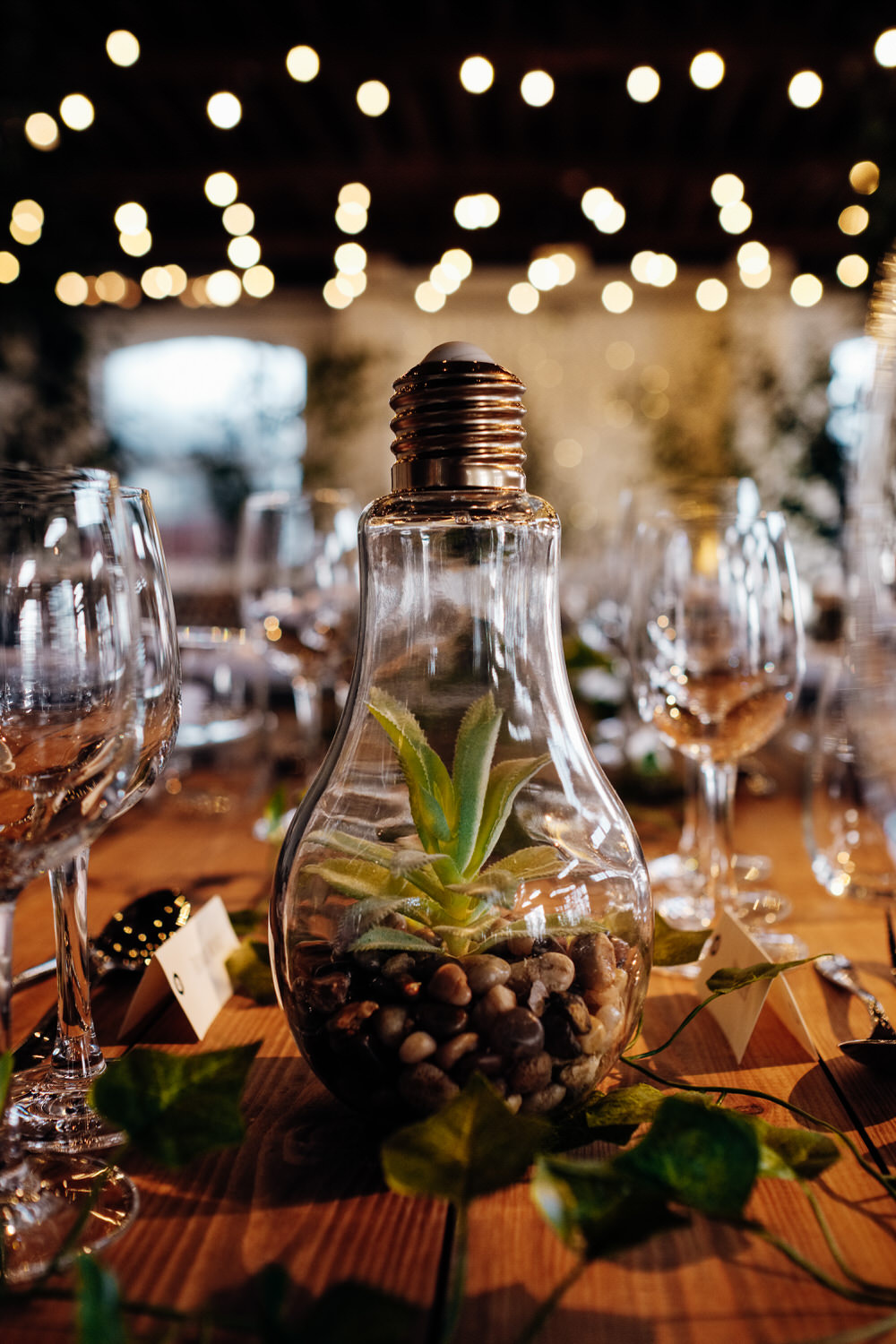 Light Bulb Terrarium Decor Centrepiece Chainstore Wedding Marianne Chua Photography