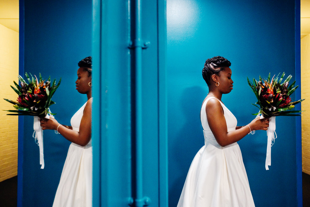 Bride Bridal Dress Gown David’s Bridal Plunge A Line Chainstore Wedding Marianne Chua Photography