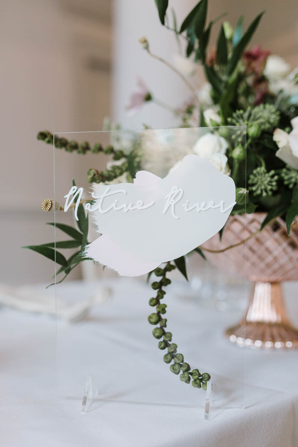 Table Name Sign Signs Signage Painted Perspex Acrylic Compton Verney Wedding Danielle Smith Photography