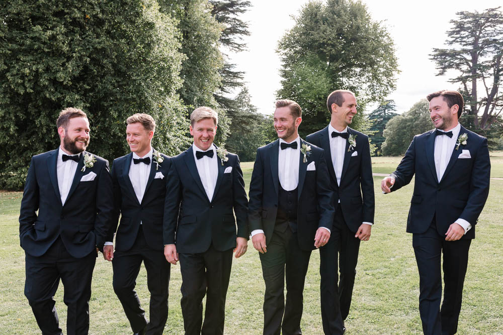 Groom Groomsmen Tux Tuexedo Suit Bow Tie Compton Verney Wedding Danielle Smith Photography