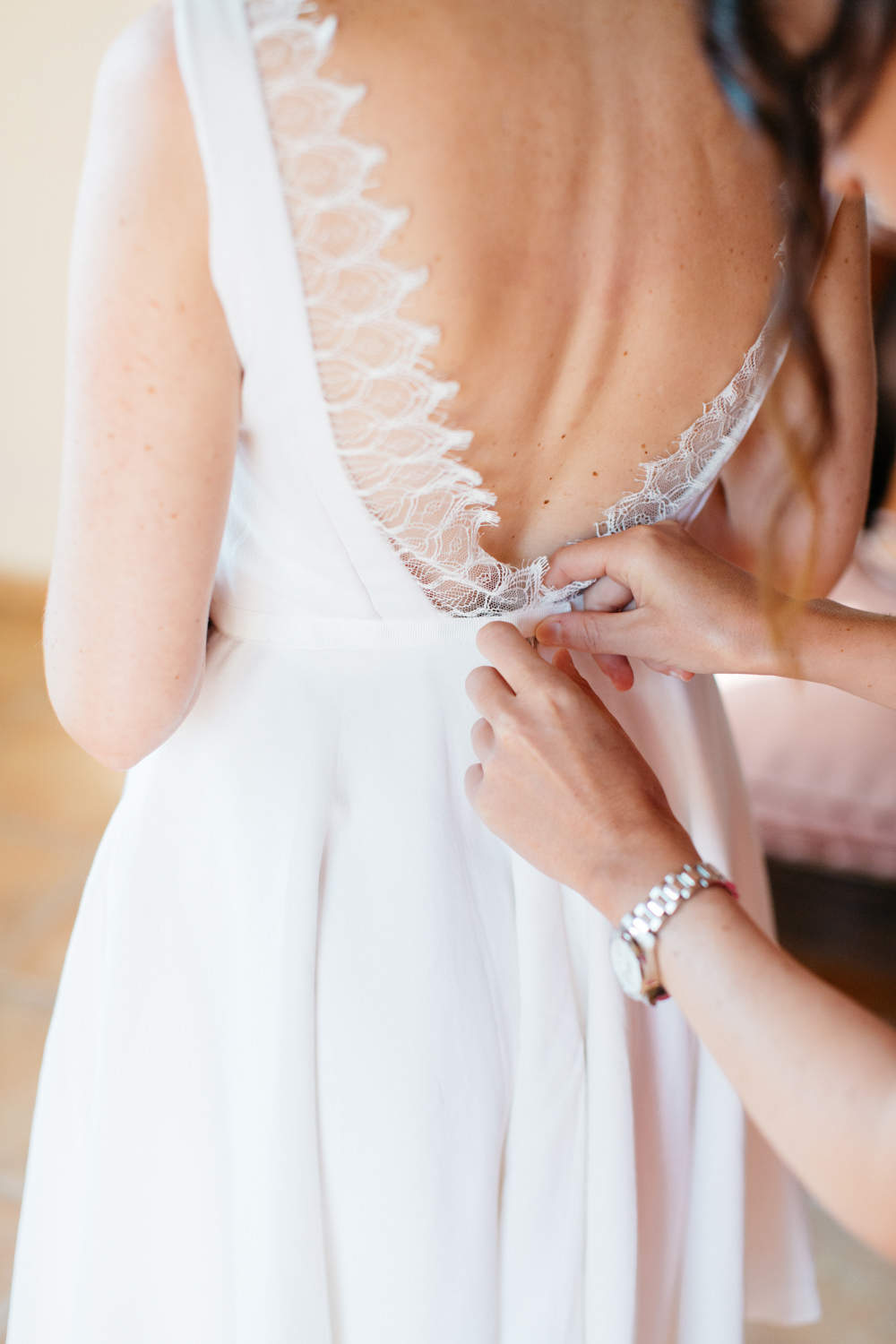Dress Gown Bride Bridal Faith Cauvin Paris Short Crete Wedding HannaMonika Wedding Photography