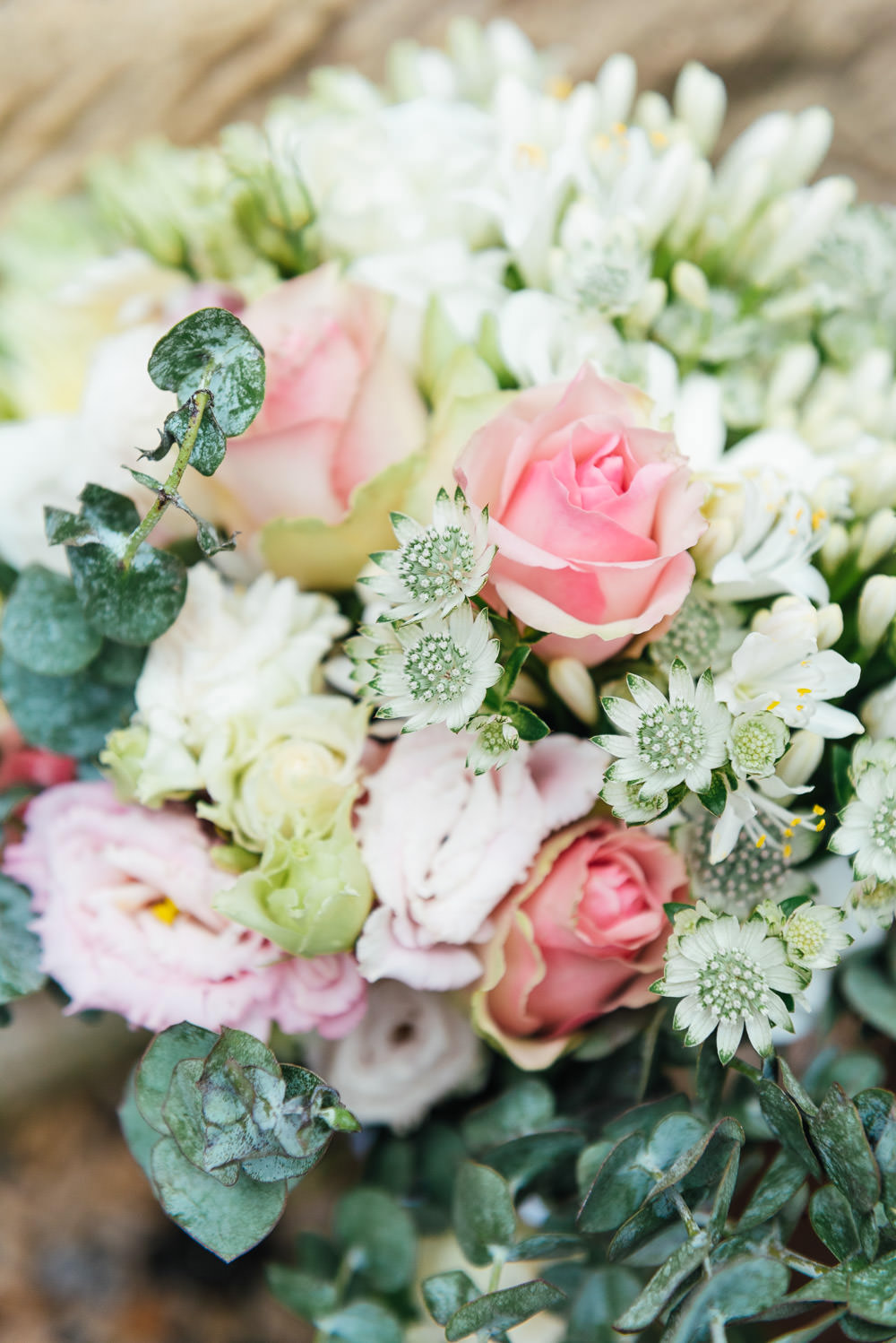Bouquet Flowers Bride Bridal Pink Rose Greenery DIY Barn Wedding Jessica Grace Photography