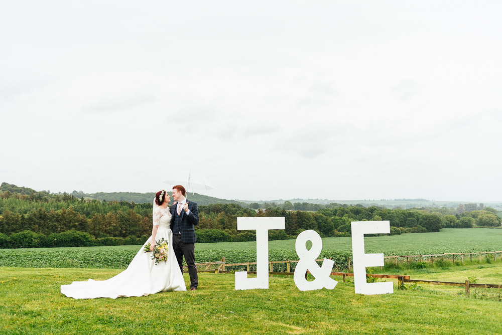 Giant Letters Initials DIY Barn Wedding Jessica Grace Photography