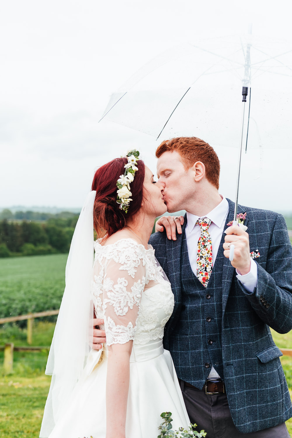 Rainy Umbrella DIY Barn Wedding Jessica Grace Photography