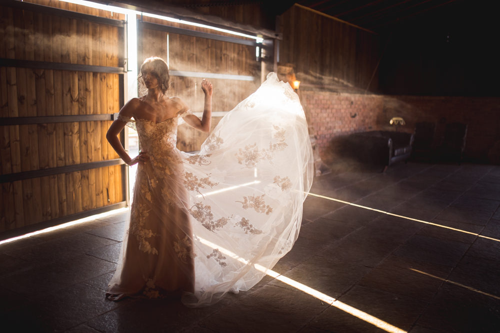 Dress Gown Bride Brdal Blush Lace Tulle Madi Lane Dried Flower Wedding Ideas Dan Lambourne Photography