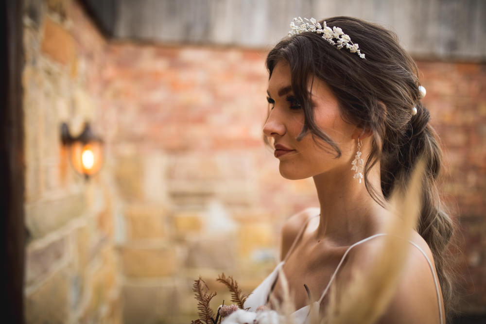 Bride Bridal Accessory Hair Dried Flower Wedding Ideas Dan Lambourne Photography