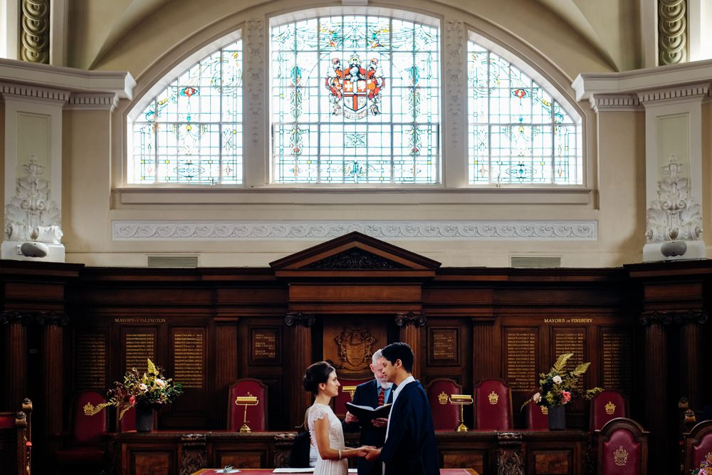 Council Chamber Islington Town Hall East London Wedding Marianne Chua Photography