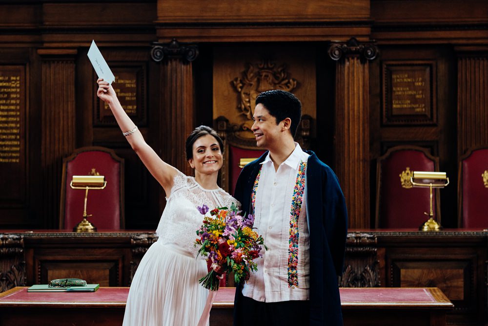 Council Chamber Islington Town Hall East London Wedding Marianne Chua Photography