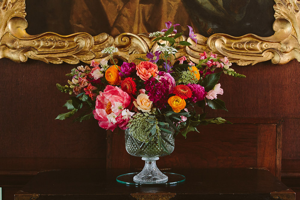 Ceremony Flower Arrangement Glynde Place Wedding Sarah London Photography