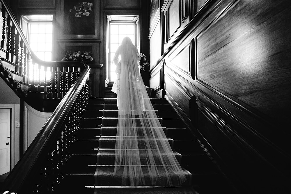 Bride Bridal Veil Glynde Place Wedding Sarah London Photography