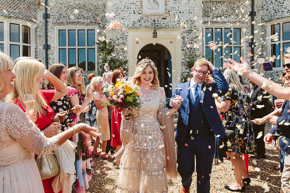 Confetti Throw Glynde Place Wedding Sarah London Photography