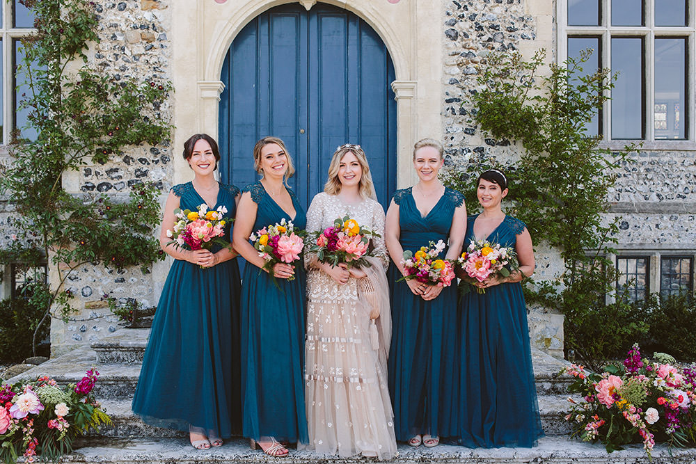 Bridesmaids Bridesmaid Dress Dresses Teal Glynde Place Wedding Sarah London Photography