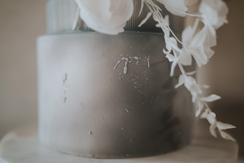 Tall Cake Flowers Cloud Grey Wedding Ideas Grace Elizabeth