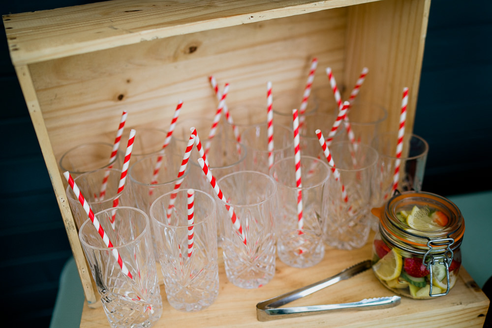 Stripy Straws Drinks Bar Holford Estate Wedding Voyteck Photography