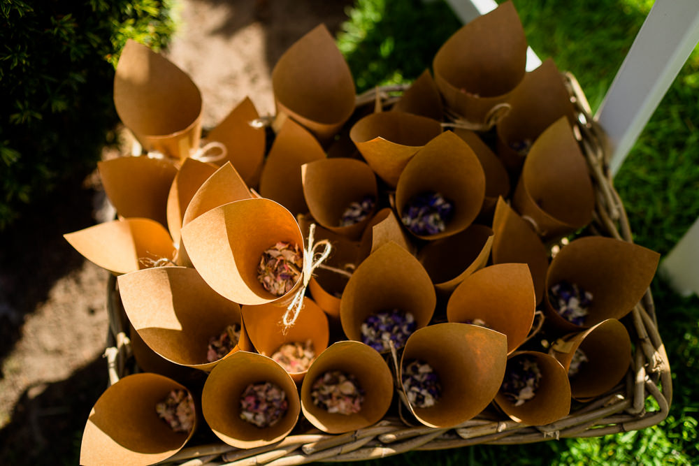 Petal Confetti Cones Holford Estate Wedding Voyteck Photography