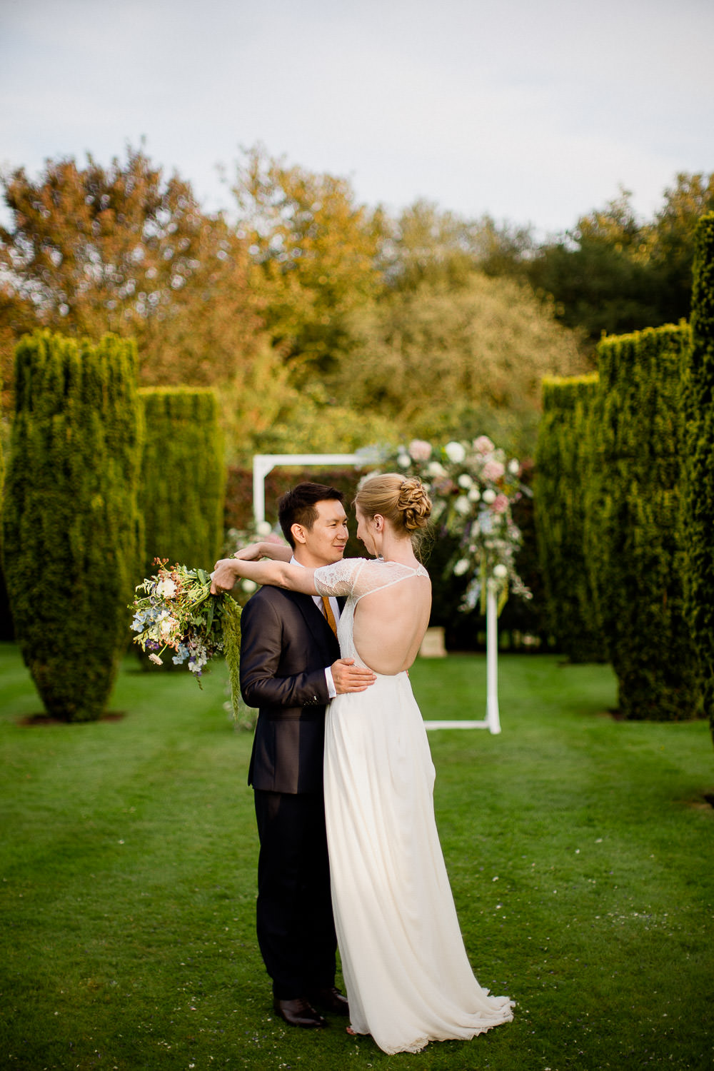 Flower Arch Floral Backrop Holford Estate Wedding Voyteck Photography