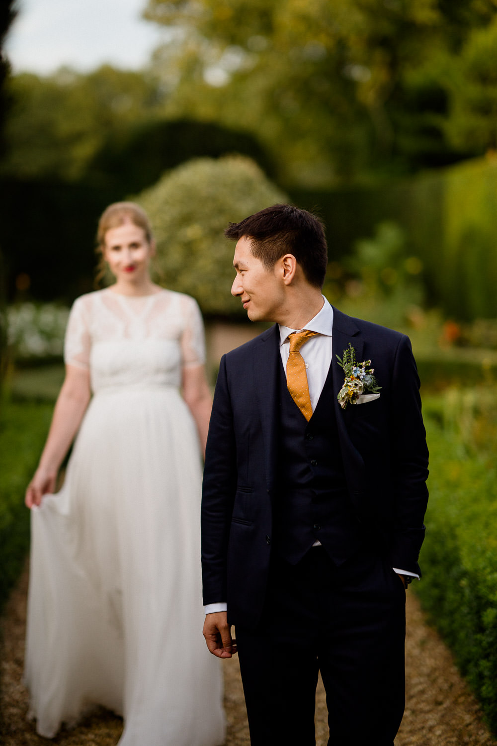 Groom Groomsmen Suits Mustard Yellow Tie Holford Estate Wedding Voyteck Photography