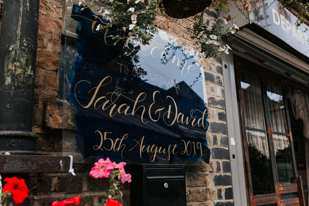 Painted Sign Signs Signage Perspex Acrylic Indie City Wedding Kate Gray Photography