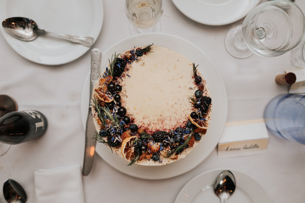 Moon Cake Crescent Flowers Indie City Wedding Kate Gray Photography