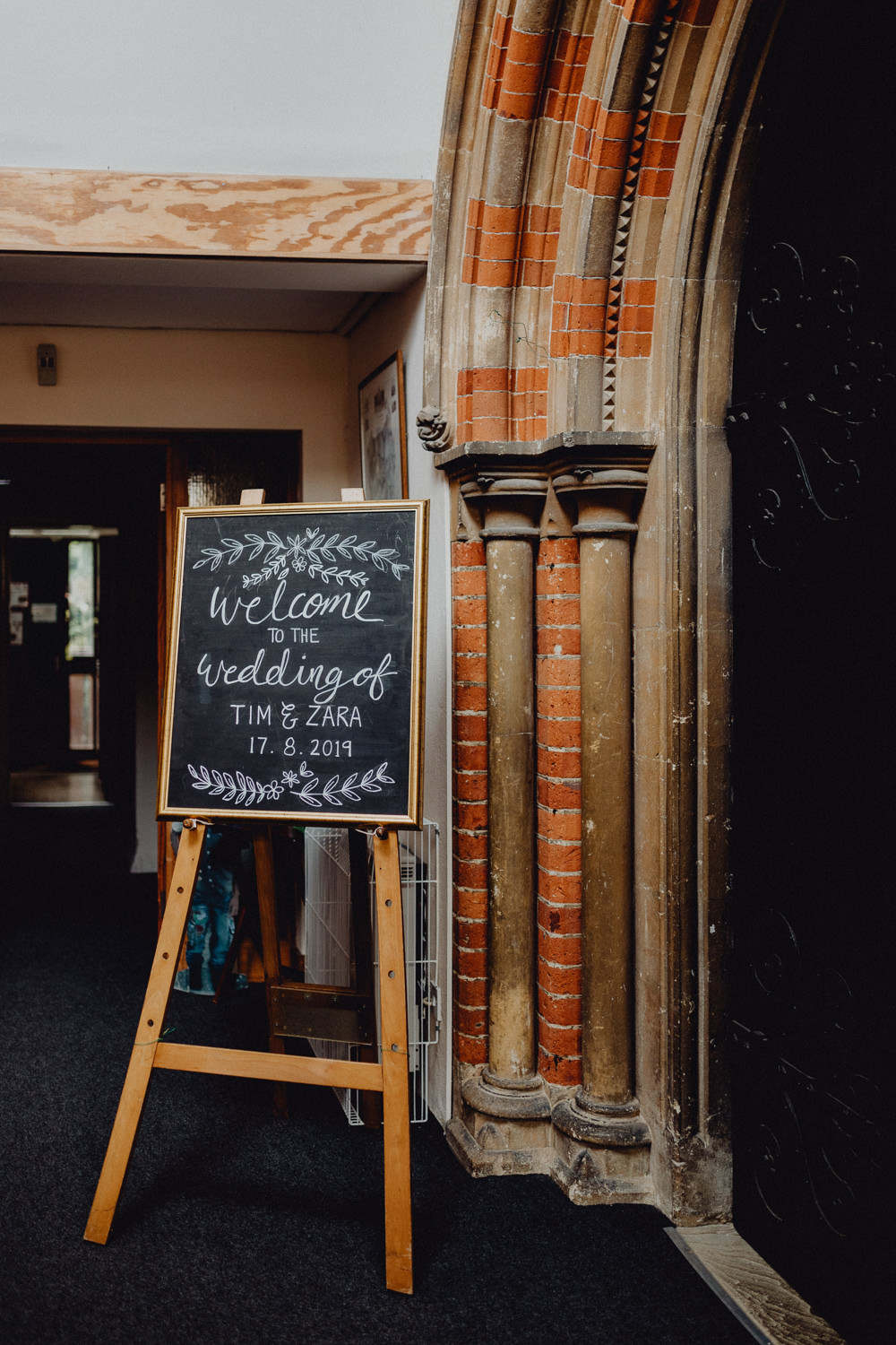 Welcome Sign Black Board Chalk Signs Signage Intimate Pub Wedding Heather Sham Photography